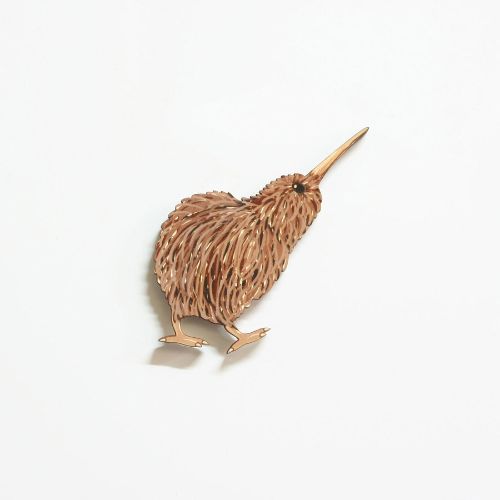 Kiwiana Wall Art featuring a kiwi bird printed on eco-friendly pine veneer, perfect for decor and crafting projects.