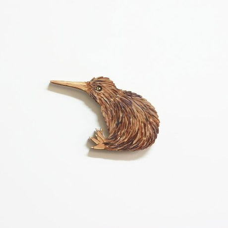 Kiwiana Wall Art featuring a cute sitting Kiwi design on eco-friendly pine, perfect for home decor or crafts.