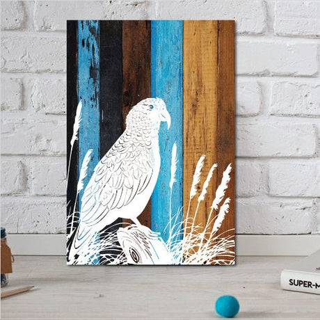 Kiwiana wall art featuring a large Kea on lightweight plywood, ready to hang, ideal for enhancing home decor.