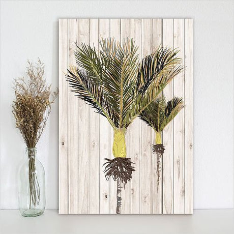 Beautiful Kiwiana wall art depicting a Nikau palm, crafted from lightweight plywood, ready to hang in vibrant colors.