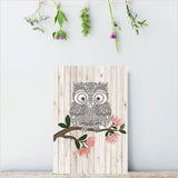 Kiwiana Wall Art featuring a Morepork, eco-friendly wooden decor, perfect for nature lovers, 205mm x 288mm.