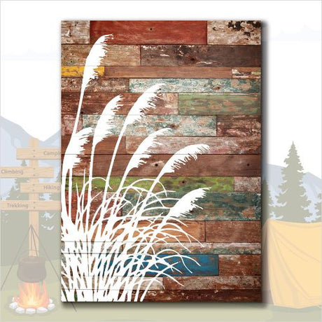 Vibrant Kiwiana wall art featuring Toi Toi grass on durable plywood, celebrating New Zealand's natural beauty, 288mm x 420mm.