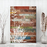 Kiwiana Wall Art featuring New Zealand flax design on lightweight plywood, ready to hang, 205mm x 288mm.