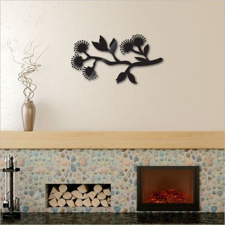 Kiwiana Wall Art featuring a vibrant Pohutukawa Branch, crafted from durable Aluminium Composite, ideal for indoor or outdoor display.