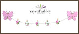 Colorful butterfly art pegs for displaying kids' artwork, featuring pink flower designs and a 1-meter length. Perfect for creative decor.