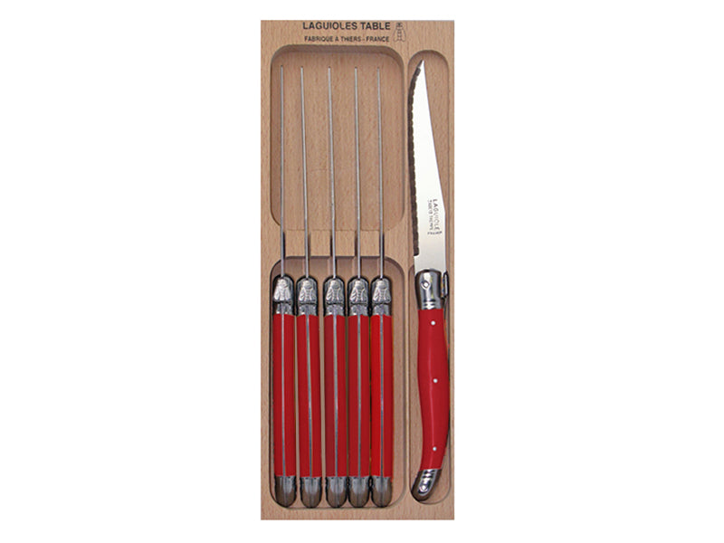 Steak Knives Set of 6 - Andre Verdier - Red