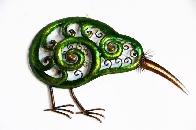 Koru Kiwi Green Wall Hanging, 40x2.5x24 cm, showcasing vibrant Koru design and symbolizing growth, ideal for home decor.