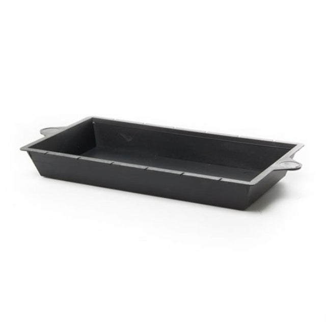 Black florist tray for single foam brick, 26cm, stylish design enhances flower displays for any occasion.