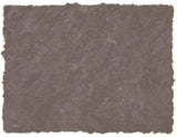 Extra soft square pastel in burnt umber with greyish undertones, ideal for vibrant blending and detailed artwork.