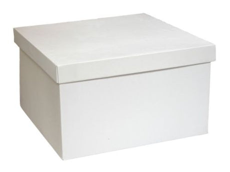 Elegant white balloon box, 38 x 38 x 23cm, perfect for gifts and decorations at any celebration or event.