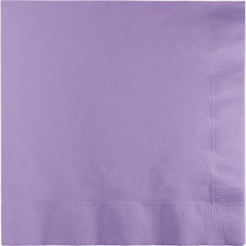 Luscious Lavender Luncheon Napkins in pack of 50, stylish 2-ply, 33cm, perfect for elegant dining occasions.