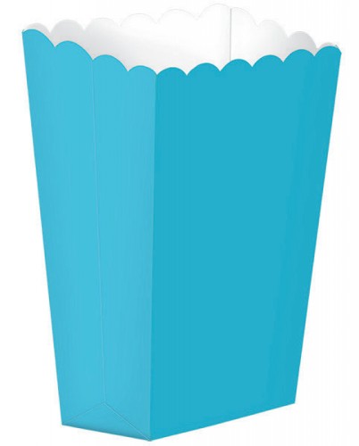 Popcorn Favour Boxes Small - Caribbean Blue (5 units) - Pack of 5