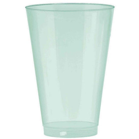 Plastic tumblers in Robin's-Egg Blue, pack of 72, ideal for parties and picnics; durable, lightweight, and BPA-free.