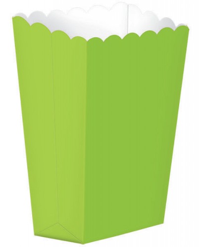 Small kiwi-themed popcorn favour boxes (pack of 5) for events, measuring 5 1/4" x 3 3/4" and perfect for snacks or gifts.