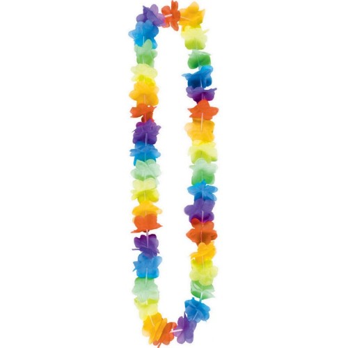 Boxed Rainbow Flower Leis (25 units) - Pack of 25