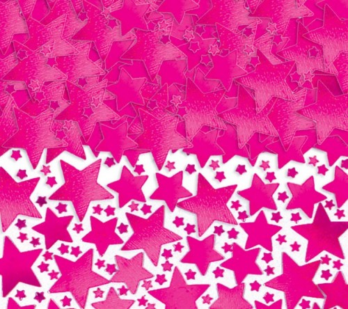 Pink star-shaped confetti, eco-friendly and vibrant, perfect for adding magic to celebrations and festive gatherings.