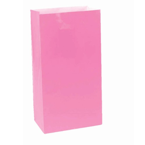 Large Paper Bag - Bright Pink (12 units) - Pack of 12