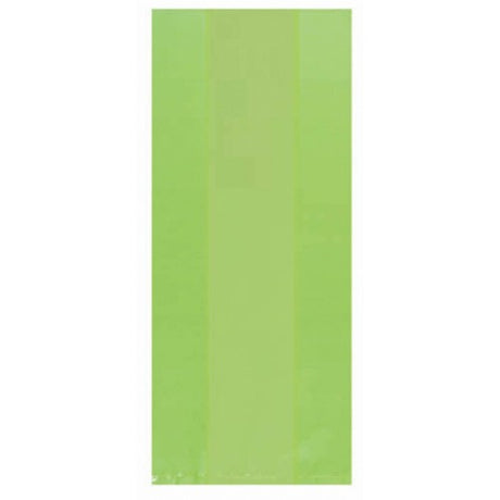 Vibrant kiwi-themed cello party bags in a pack of 25, perfect for treats and gifts at celebrations.