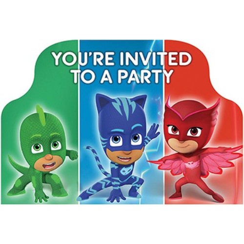 PJ Masks Invitations You're Invited Pack of 8