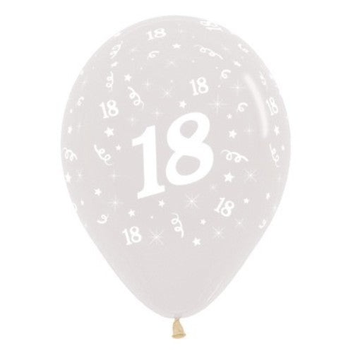Balloons Age 18 Jewel Crystal Clear  - Pack of 25