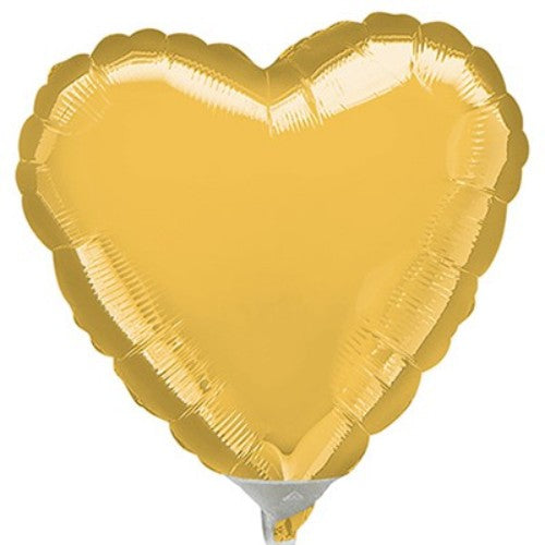 22cm gold foil heart balloon, perfect for celebrations; air-inflatable, stylish, and ideal for weddings or anniversaries.