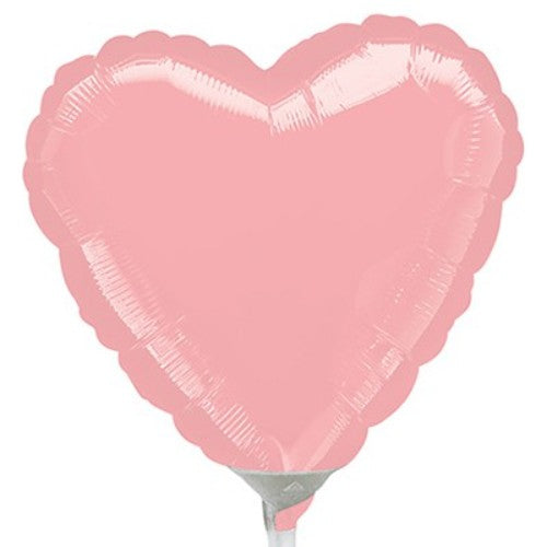 22cm Pastel Pink Foil Balloon (Flat)