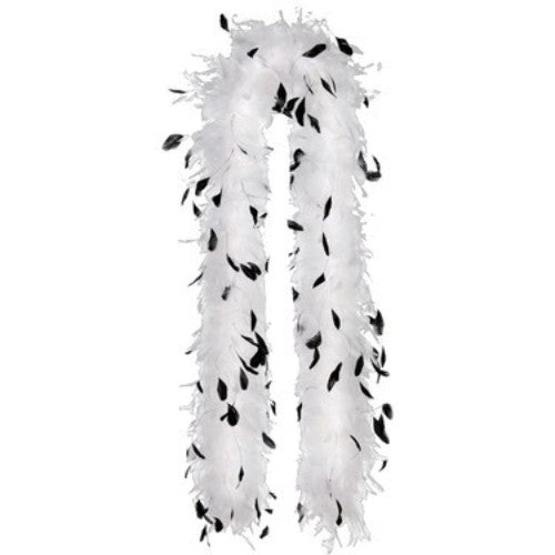 Elegant Roaring 20's Feather Boa, 183cm long, perfect for vintage themes and glam nights, made of high-quality lightweight feathers.