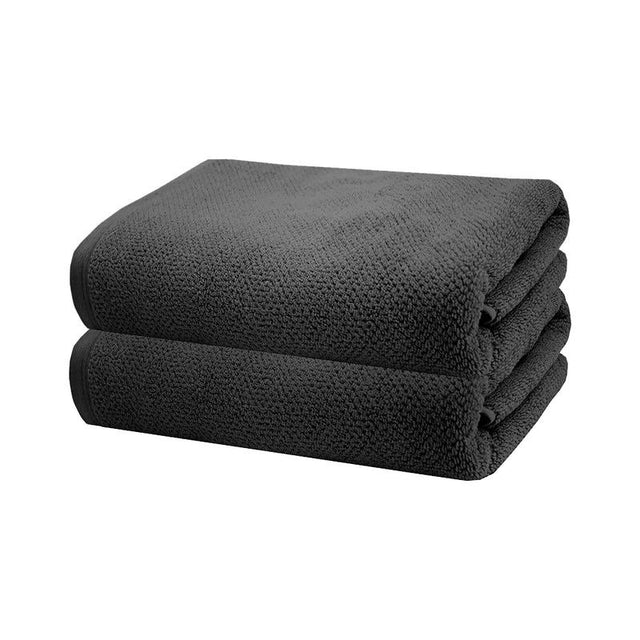 Charcoal Angove bath sheets, 80x160 cm, offering luxurious softness and absorbency for ultimate bathing comfort.