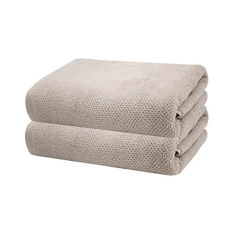 Angove 2-Pack Bath Sheet in Pebble, soft Turkish cotton, oversized 80x160cm, features unique pebbled texture and narrow hem.