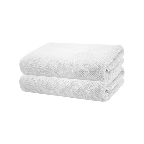 Angove 2-pack white bath towels, soft Turkish cotton, plush feel, 70x140 cm, stylish design for luxury bathing experience.