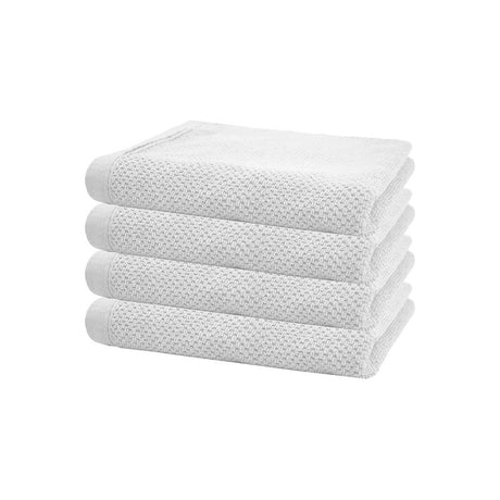 Luxurious Angove 4-pack white hand towels, 40x70cm, made from soft Turkish cotton for supreme absorbency and comfort.