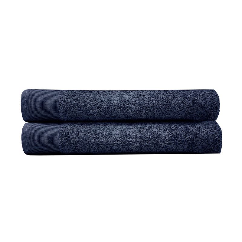 Luxurious navy bath sheet set, featuring soft combed and zero-twist cotton; 80x160 cm for ultimate comfort and absorbency.