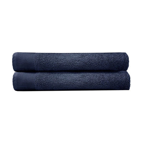 Luxurious navy bath sheet set, featuring soft combed and zero-twist cotton; 80x160 cm for ultimate comfort and absorbency.