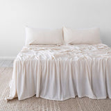 Single Sheet Set - Organica Stone features soft, breathable organic cotton and Tencel fibers in elegant marle yarn construction.