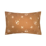 Elegant Queen Duvet Cover in soft peachy-pinks and ivory with reversible design, featuring hand-drawn wildflower print.