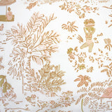 Queen Duvet Cover featuring vibrant tropical design in soft peach and terracotta, crafted from soft enzyme-washed cotton.