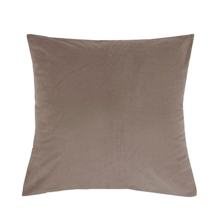 Luxurious almond velvet Euro pillowcase, 65x65 cm, soft cotton for comfort, stylishly enhances bedding decor.