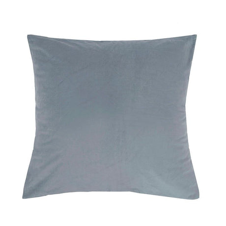 Luxurious steel blue velvet Euro pillowcase perfect for elegant bedding decor and ultimate comfort, designed for European pillows.