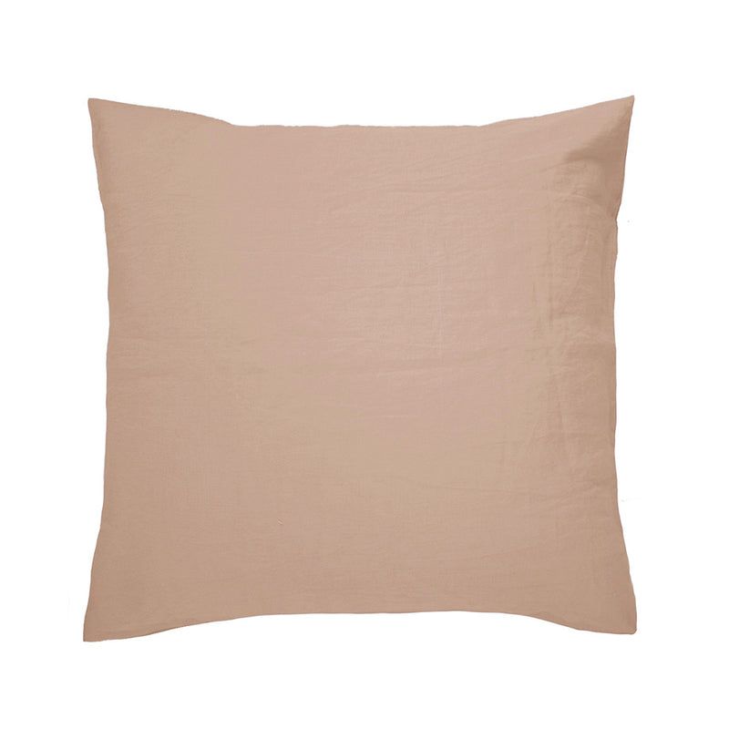 Linen Euro Pillowcase Tea Rose