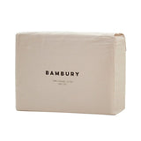 Luxurious ivory single sheet set made from soft, eco-friendly organic cotton with stylish twin needle stitching.