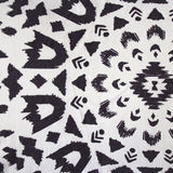 Queen Duvet Cover - Salta features intricate charcoal Aztec designs on luxurious washed cotton for ultimate comfort.