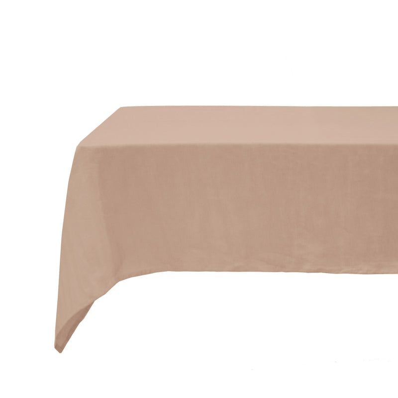 Linen Tablecloth 150x275cm Tea Rose