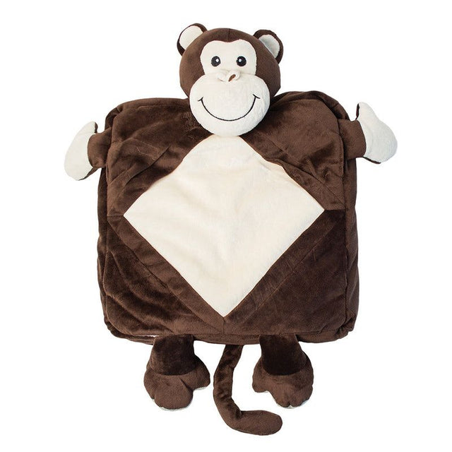 Go-Go Pillow for Kids Monkey: multifunctional pillow for tablets and books, featuring a playful monkey design, 40 x 29 cm.