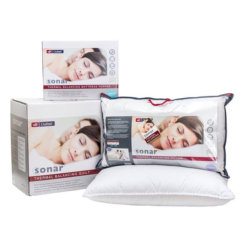 Standard Sonar Thermal Balancing Pillow Protector featuring OUTLAST® technology for optimal thermal comfort and moisture management.