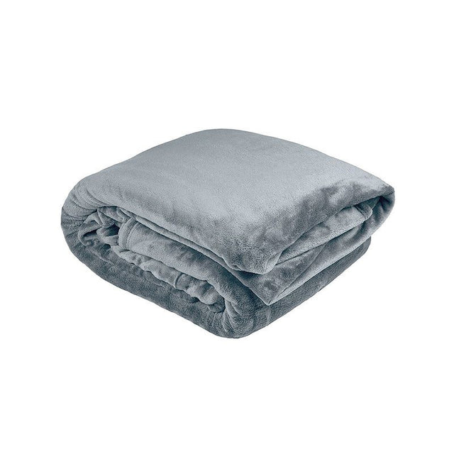 Single Ultraplush Blanket in Steel Blue, 180 x 230 cm, offering luxurious softness and warmth for cozy evenings.