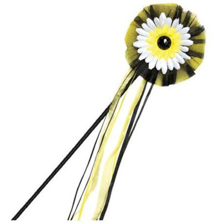 Vibrant 43cm Bumblebee Fairy Wand with flower embellishments, perfect for imaginative play and fairy-themed adventures.