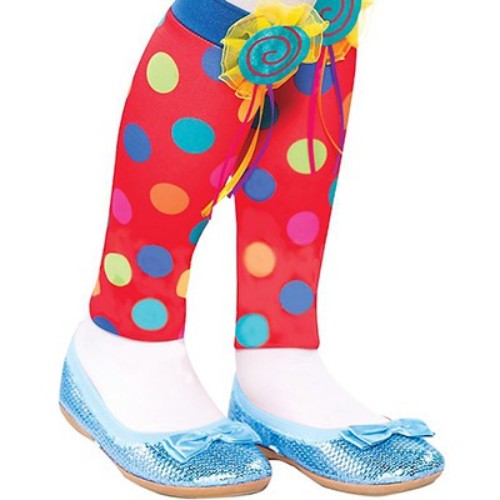 Colorful fairy-themed leg warmers for kids, featuring lollipop designs, perfect for play and dress-up. Pack of 2.