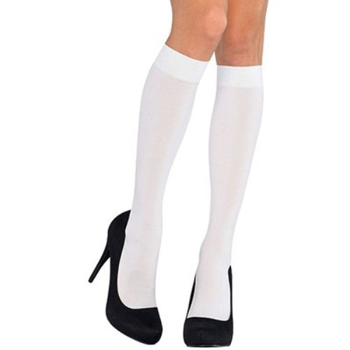 Fairytale Knee High Tights White Adult Size - Pack of 2