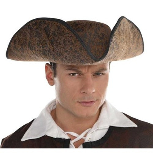 Pirate Ahoy Matey Hat Brown Deluxe