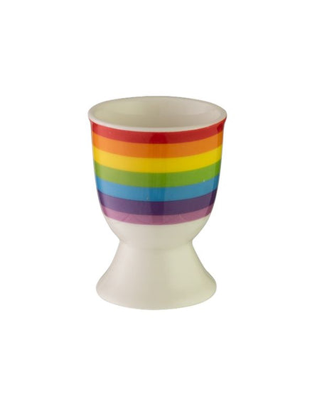 Colorful Avanti Egg Cup featuring bunny faces, made of durable stoneware, perfect for fun breakfast experiences.